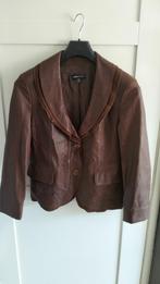Vintage leren dames jas, Bruin, Maat 42/44 (L), Ophalen of Verzenden, Zo goed als nieuw