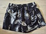 Toffe korte broek rock slang spin print maat L, Maat 38/40 (M), Kort, Verzenden, Zwart
