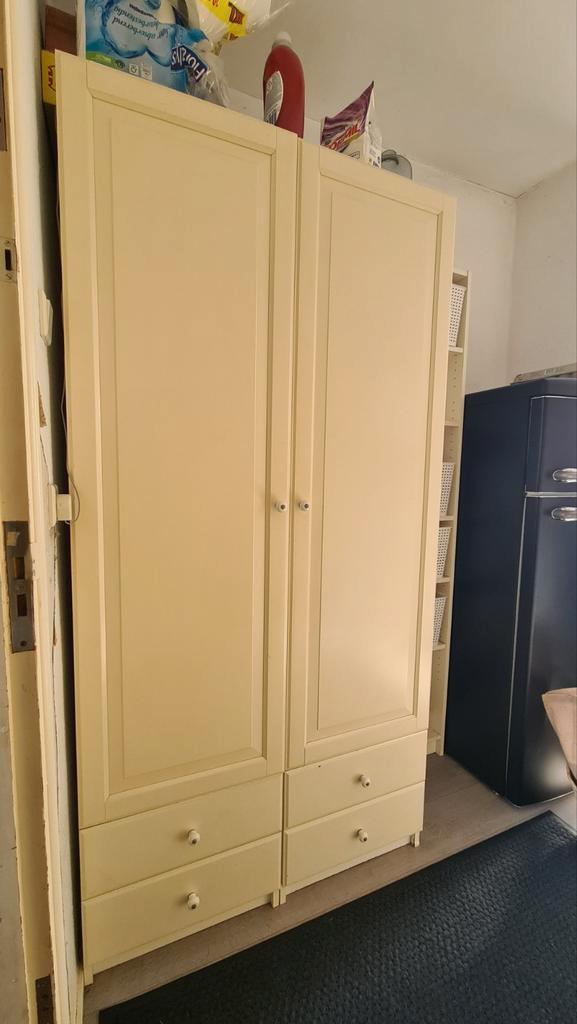 Kledingkast met 2 deuren en 4 lades, Huis en Inrichting, Kasten | Kledingkasten, Gebruikt, 150 tot 200 cm, 100 tot 150 cm, 50 tot 75 cm