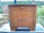 Vintage kastje met glasplaat ( Nachtkastje model ), Ophalen, Gebruikt