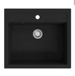 Gootsteen enkele bak graniet zwart, nieuw in doos, ., Zwart, Ophalen of Verzenden, Zo goed als nieuw