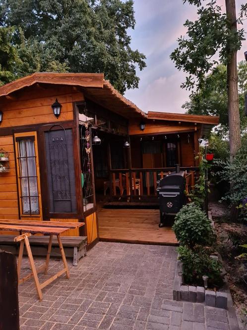 Tuinhuis 5 meter breed 11 meter lang, Tuin en Terras, Tuinhuizen, Zo goed als nieuw, Blokhut, Hout, 500 cm of meer, 400 cm of meer