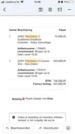 PS 5 Slim -Disc Edition- zgan + 3 games + garantie, Spelcomputers en Games, Spelcomputers | Sony PlayStation 5, Ophalen of Verzenden