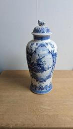 Mooie vaas met deksel Delfts blauw, Antiek en Kunst, Ophalen of Verzenden