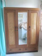 Art Deco Linnenkast, echt hout, passpiegel, i.g.st., Antiek en Kunst, Ophalen
