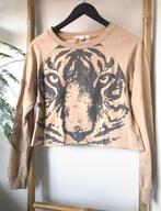 Forever 21 Crop Top Tijgerprint - Maat M, Maat 38/40 (M), Beige, Ophalen of Verzenden, Zo goed als nieuw