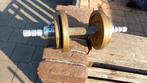 Halter en schijven, Sport en Fitness, Fitnessmaterialen, Ophalen, Gebruikt