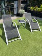 Ligstoel 2x tuin, Tuin en Terras, Ligbedden, Ophalen, Gebruikt, Aluminium