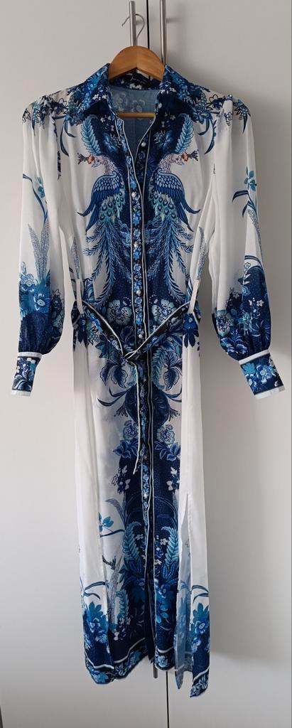 Mooie lange jurk / feestjurk / bruiloft maat 36 / 38, Kleding | Dames, Jurken, Zo goed als nieuw, Maat 36 (S), Blauw, Onder de knie