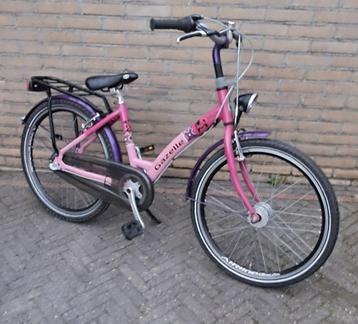 Zeer nette Gazelle Whale meisjes fiets 24 inch Kleur roze  beschikbaar voor biedingen