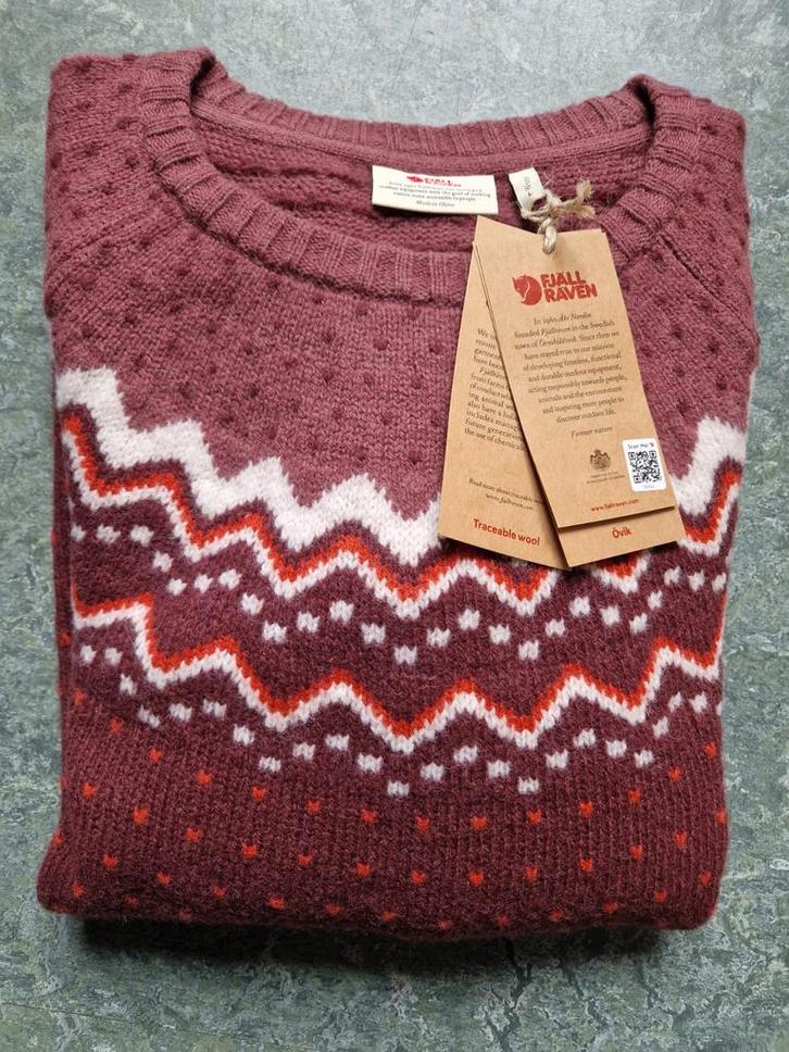 Fjällräven Övik trui mt L NIEUW, Kleding | Dames, Truien en Vesten, Nieuw, Maat 42/44 (L), Rood, Ophalen of Verzenden