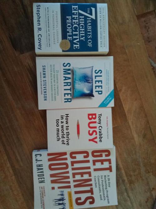Books: 7 habits, get clients, sleep, busy, Boeken, Psychologie, Zo goed als nieuw, Ophalen of Verzenden