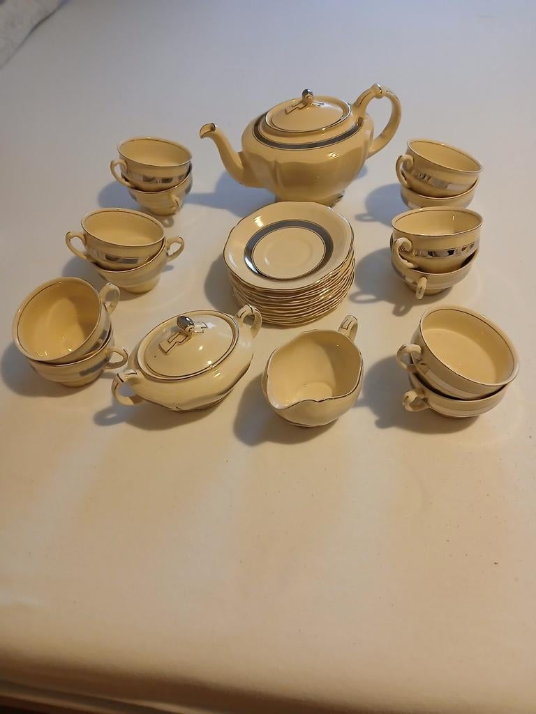 Antiek Engels theeservies   Woods Ivory Ware ., Ophalen of Verzenden