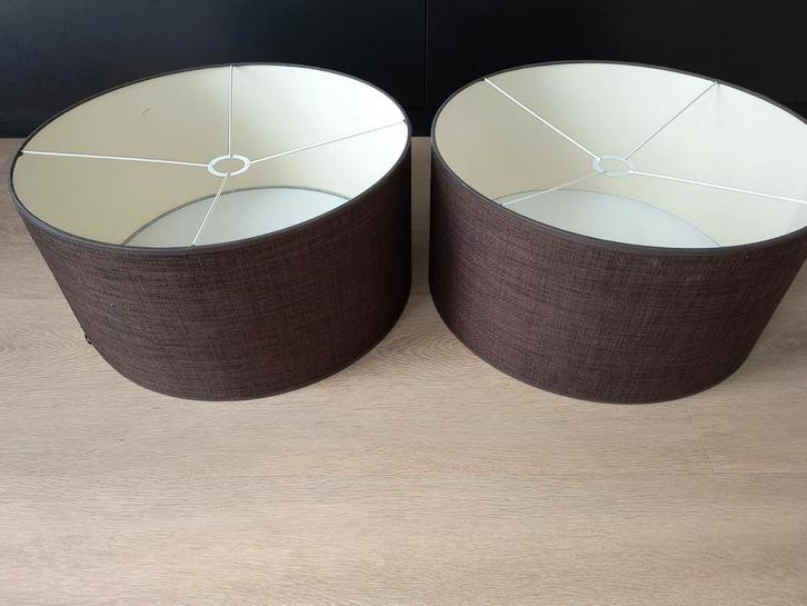 Hanglampen met diffuser, Huis en Inrichting, Lampen | Lampenkappen, Zo goed als nieuw, 25 tot 50 cm, Rond, Bruin, Ophalen of Verzenden