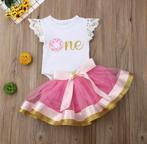 Nieuw! Super mooi cake smash Eerste verjaardag setje maat 80, Ophalen of Verzenden, Nieuw, Meisje, Setje