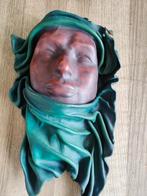 Prachtig leren wandmasker, Verzenden, Zo goed als nieuw