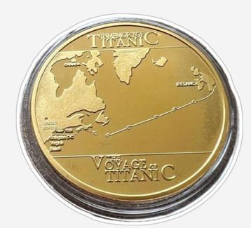 Titanic Herdenkingsmunt - Goudkleurig in Doos beschikbaar voor biedingen