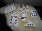 BOERENBONT LOT VAN 6 BOTERVLOOT EIERSET MET ZOUT STROOIER, Ophalen of Verzenden