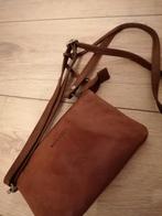 Klein tasje leer cognac portemonnee pasjes burkely, Sieraden, Tassen en Uiterlijk, Tassen | Schoudertassen, Overige merken, Bruin