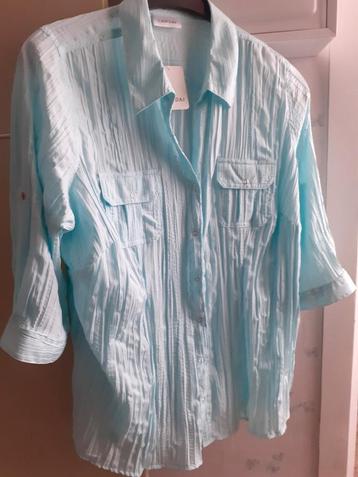 Lichtblauwe blouse maat 50 beschikbaar voor biedingen