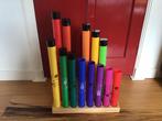 Boomwhackers - set in standaard met octaafdoppen, Ophalen of Verzenden, Zo goed als nieuw