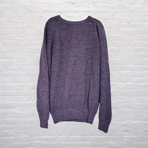 Blue Loop Trui Maat L Grijs Gemêleerd Gebreid Wol Zijde, Kleding | Heren, Truien en Vesten, Gedragen, Maat 52/54 (L), Grijs, Verzenden