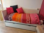 Ikea Flaxa eenpersoonsbed met onderbed, Huis en Inrichting, Slaapkamer | Bedden, Gebruikt, 90 cm, Eenpersoons, Wit