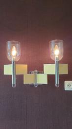 Vintage wandlamp Gaétano Sciolari ca. 1970, Ophalen of Verzenden, Glas