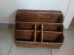 bruine rieten postbak / lectuurmand  lengte 35 cm - hoogte 2, Huis en Inrichting, Woonaccessoires | Krantenbakken en Lectuurbakken
