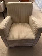 Gestoffeerde fauteuil met strepen, Ophalen, Minder dan 75 cm, Zo goed als nieuw, 75 tot 100 cm
