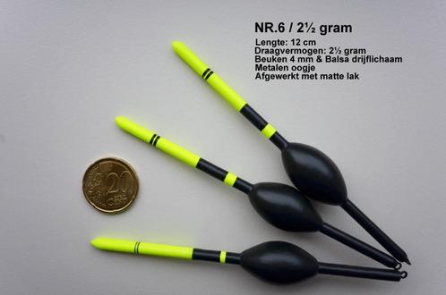 KARPERDOBBER HANDBUILT NR.6 / 2½ gram, Watersport en Boten, Hengelsport | Karpervissen, Nieuw, Dobber of Lood, Ophalen of Verzenden