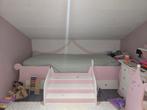Roze Prinsessenbed 90x200 - Kinderbed te Koop!, Kinderen en Baby's, 85 tot 100 cm, Ophalen of Verzenden, Zo goed als nieuw, Lattenbodem