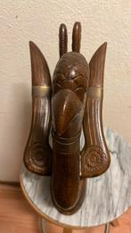 Vintage pauw houten met mes, Antiek en Kunst, Ophalen of Verzenden
