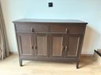 Dressoir ladekast IDANÄS donkerbruin hout look, Huis en Inrichting, Kasten | Dressoirs, Ophalen, Zo goed als nieuw, 25 tot 50 cm