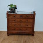 Vintage antiek commode dressoir ladekast met marmer blad 414, Huis en Inrichting, Kasten | Ladekasten, Gebruikt, 100 tot 150 cm