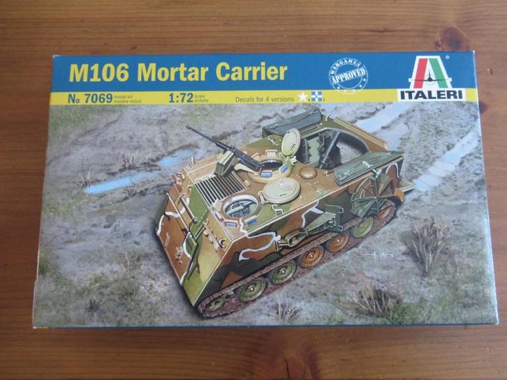 M106 Mortar Carrier (Italeri 1/72), Hobby en Vrije tijd, Modelbouw | Auto's en Voertuigen, Nieuw, Tank, 1:50 of kleiner, Italeri