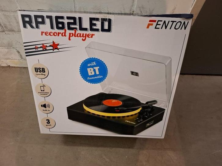 FENTON PLATENSPELER RP162LED, Audio, Tv en Foto, Platenspelers, Nieuw, Platenspeler, Overige merken, USB-aansluiting, Ophalen