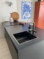 Zo goed als nieuw aanrechtblad Bruynzeel, spoelbak en kraan, Huis en Inrichting, Keuken | Keukenelementen, Ophalen, 75 cm of meer