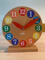 Vintage SIO Houten Klok - Leuk voor de Kinderkamer!, Ophalen of Verzenden, Gebruikt, Analoog, Wekker of Tafelklok