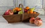 Vintage kleine houten pluk bak oogstbak fruitbak, Ophalen of Verzenden