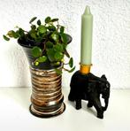 Veelzijdige pot/vaas + olifant kaarsenhouder met kaars, Antiek en Kunst, Ophalen of Verzenden, Keramiek of Aardewerk