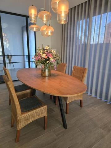 Ovale eettafel (scandinavische stijl) beschikbaar voor biedingen