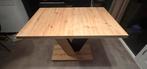 Uitschuifbare eettafel eiken/zwart - zo goed als nieuw!, Huis en Inrichting, Tafels | Eettafels, Ophalen, Eikenhout, 50 tot 100 cm