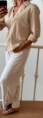 Leuke, gestreepte blouse, Mango maat M ☀️, Maat 38/40 (M), Mango, Beige, Ophalen of Verzenden