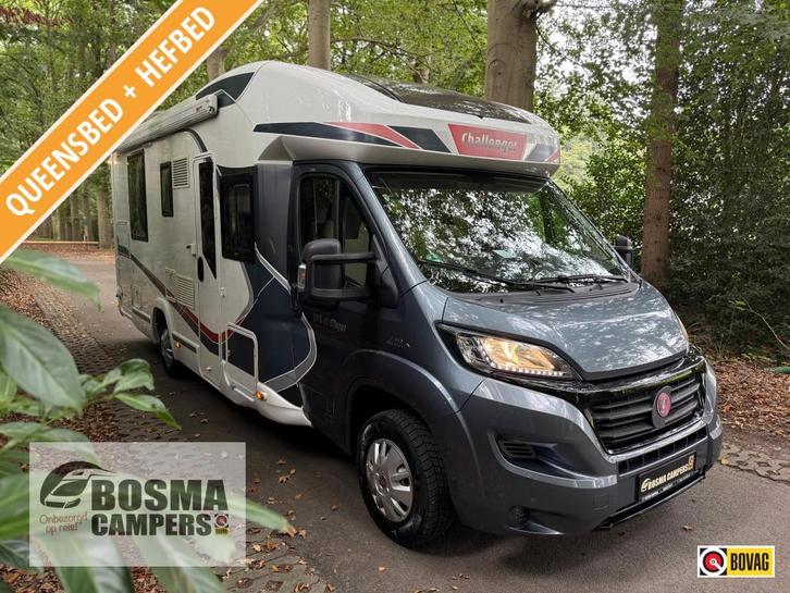 Challenger Mageo 398 EB Queensbed Hefbed 56000 km Airco 2015, Caravans en Kamperen, Campers, Bedrijf, tot en met 4, Half-integraal