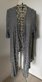 Grijs kanten vest Yoek Black Label mt XXL, Verzenden, Zo goed als nieuw, Grijs, Trui of Vest