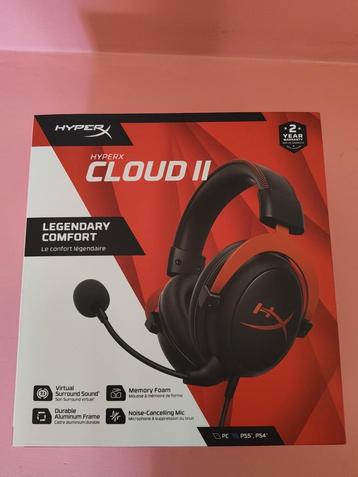 HyperX Cloud II Headset - Nieuw gesealed indoos BON AANWEZIG beschikbaar voor biedingen