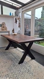 Eiken eettafel kloostertafel. 200x90x74.5 cm., Huis en Inrichting, Tafels | Eettafels, Vintage landelijk sober stoer, Eikenhout