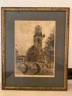 Ets Johannes Henrichs - Utrecht Domtoren, Antiek en Kunst, Kunst | Etsen en Gravures, Ophalen of Verzenden