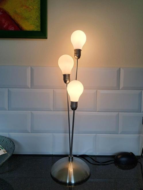 Uniek design tafellamp, Huis en Inrichting, Lampen | Tafellampen, Zo goed als nieuw, 50 tot 75 cm, Glas, Metaal, Ophalen